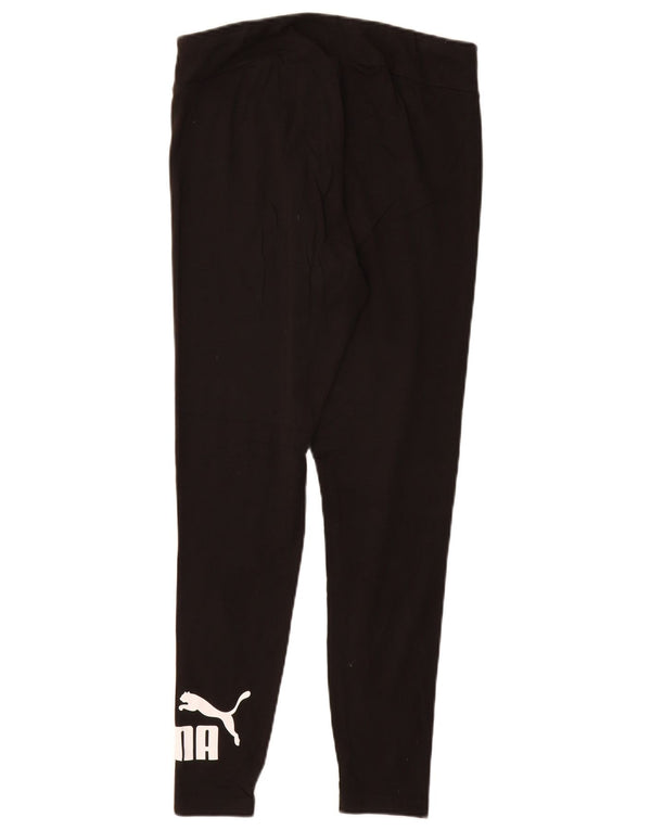 PUMA ženske grafičke tajice UK 14 velike crne pamučne