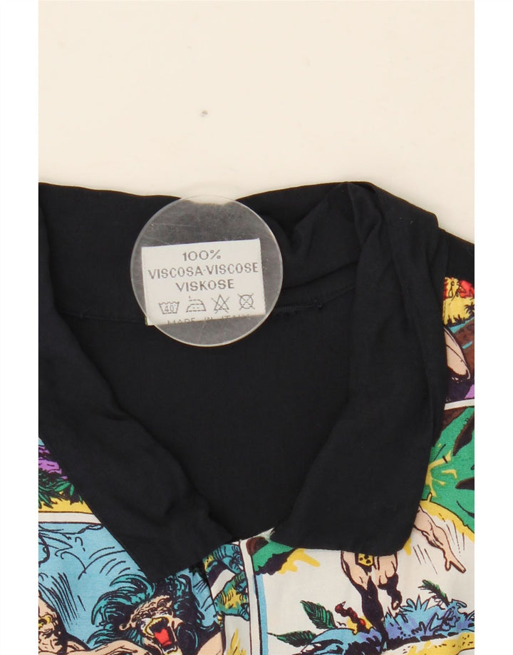 Lemon Mens Tarzan Graphic Majica kratkih rukava Velika tamnoplava patchwork