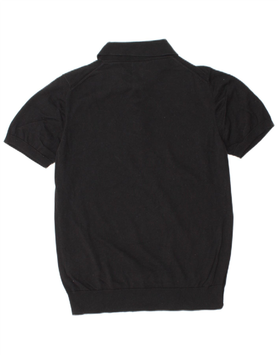 VINTAGE Boys Polo Shirt 13-14 Years Medium Black Cotton