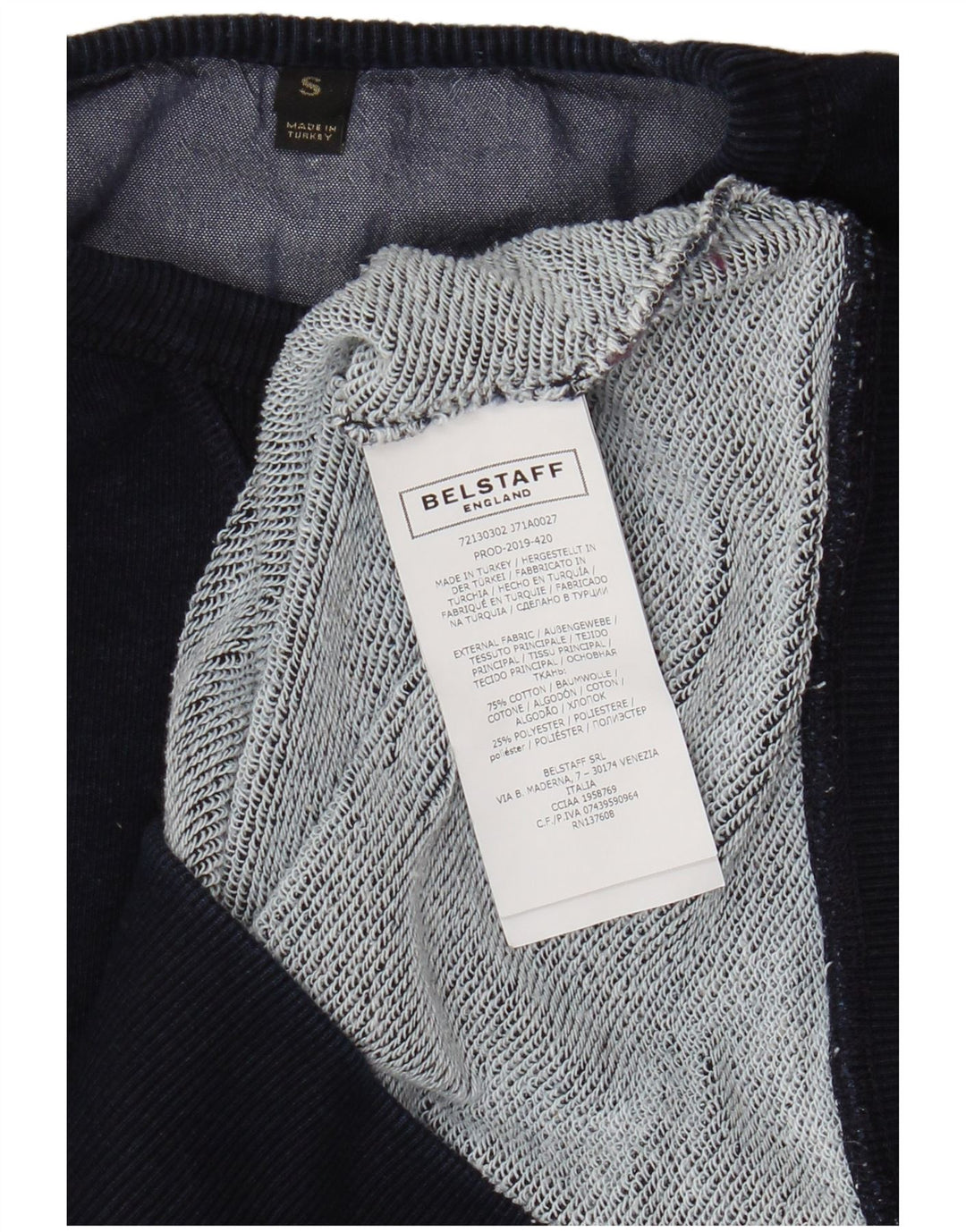 Belstaffova muška majica s grafičkim motivima, mali tamnoplavi pamuk