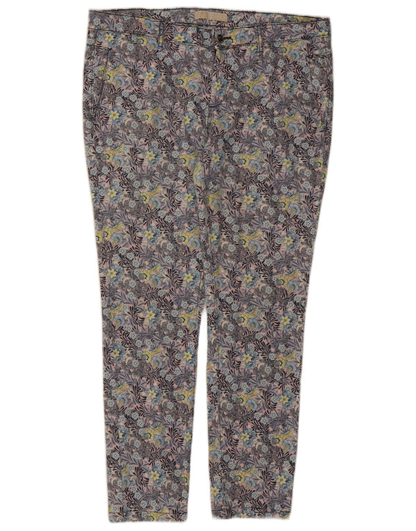 Zara ženske uske chino hlače EU 42 Large W32 L27 Raznobojne cvjetne
