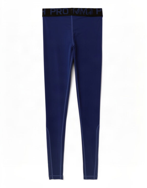 Nike Ženske Dri Fit Graphic Leggings UK 12 Medium Blue Colourblock