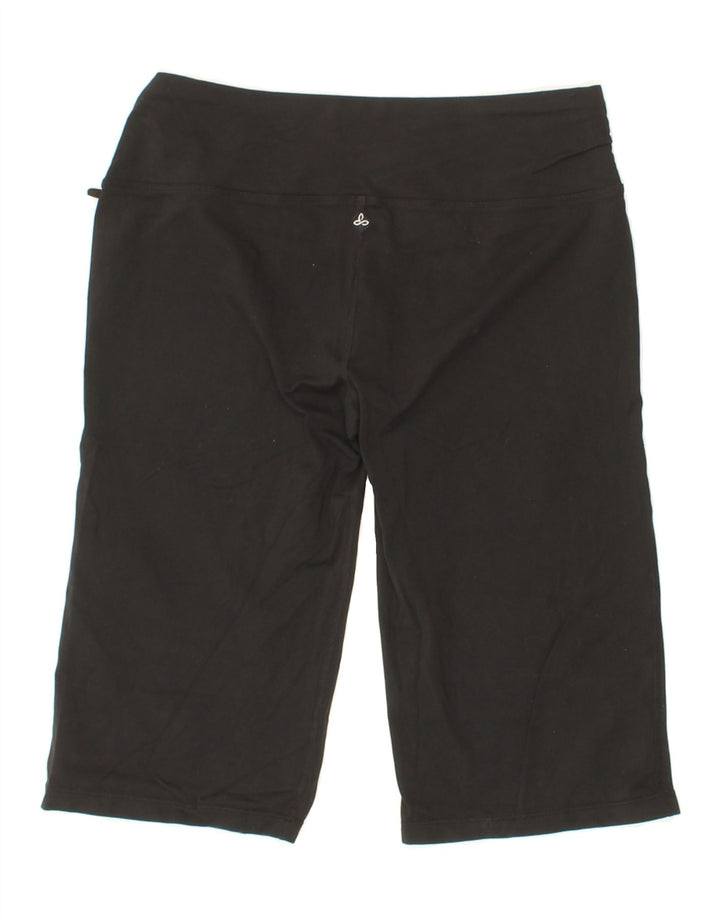 PRANA Womens Bermuda Sport Shorts UK 14 Medium  Black Vintage Prana and Second-Hand Prana from Messina Hembry 