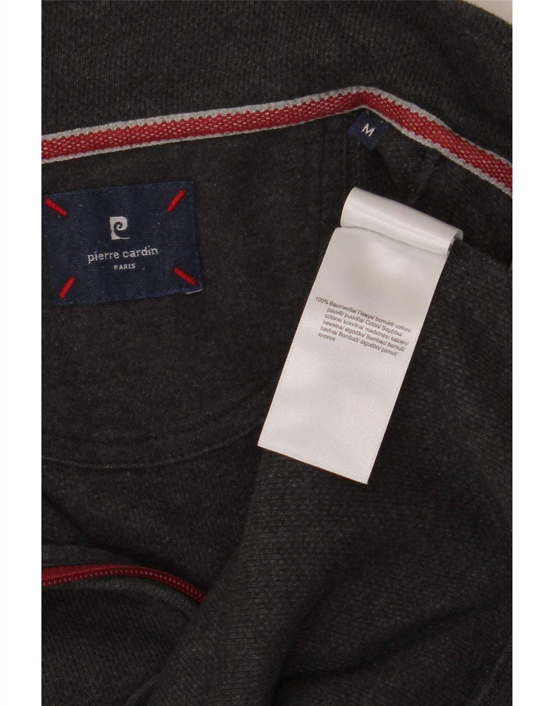 Pierre Cardin muška majica s izrezom i srednje sivim pamukom