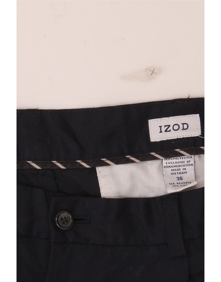 IZOD Mens Pegged Chino Shorts W36 Large Navy Blue Polyester Vintage Izod and Second-Hand Izod from Messina Hembry 