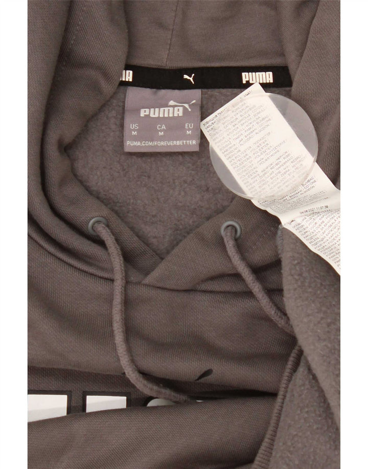 Puma muška majica s kapuljačom srednje sive boje