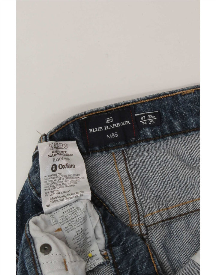 Marks & Spencer muške ravne traperice Blue Harbor W38 L27 plavi pamuk
