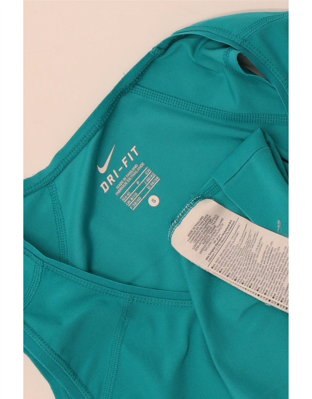 Nike Ženski Dri Fit Vest Top UK 8/10 Mali tirkizni poliester