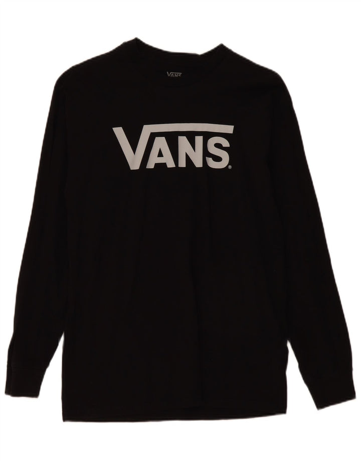 Vans muška grafička majica dugih rukava srednje crne boje pamuka