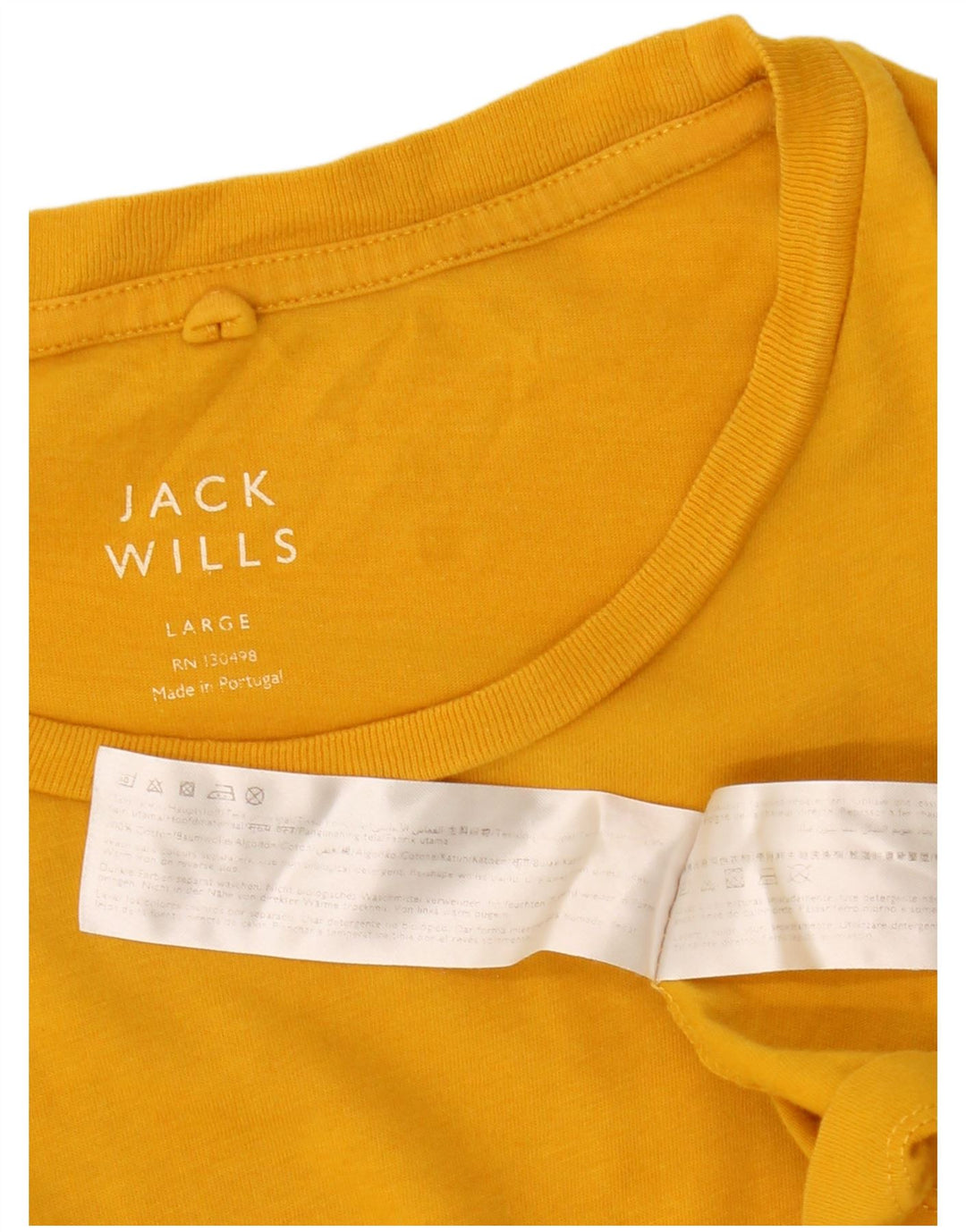 Jack Wills Muška majica kratkih rukava Veliki žuti pamuk