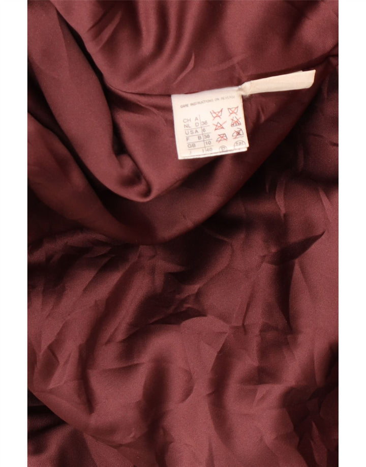 MAX MARA ženski vikend preveliki kaput s kapuljačom UK 10 Small Burgundy