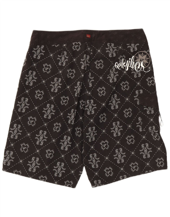 Quiksilver muške kratke hlače za kupanje s grafičkim motivima, veliki crni geometrijski poliester