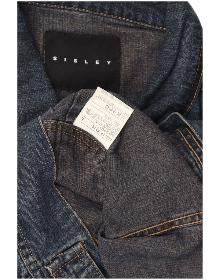 Sisley muška traper jakna UK 40 Large Blue Cotton