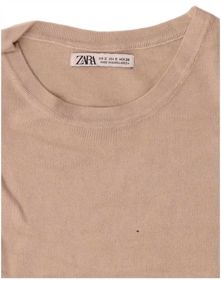 Zara muški pulover s okruglim izrezom mali bež