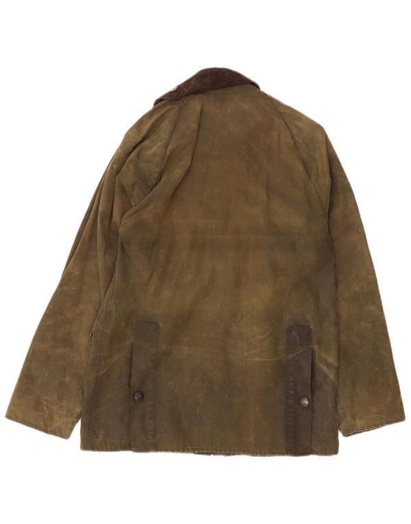 Barbour Mens Bedale Waxed Cotton Jacket UK 34 XS Khaki