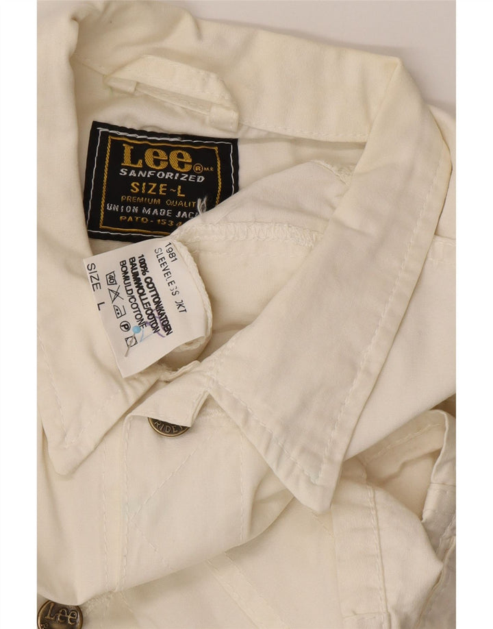 LEE Ženska kratke jakne UK 16 Large Off White Pamuk