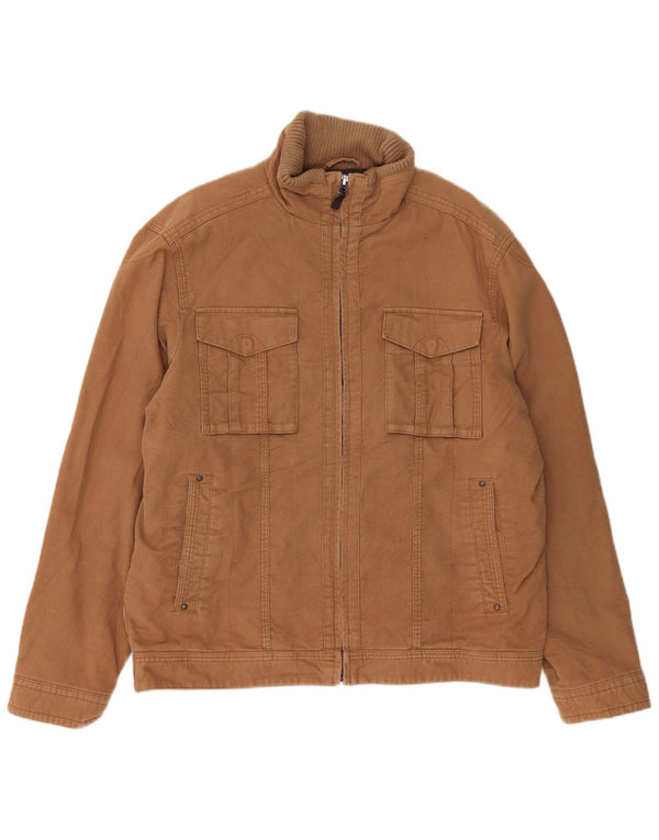 Marks & Spencer Mens Blue Harbour Utility Jacket UK 40 Large Brown Pamuk