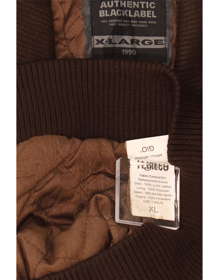 VINTAGE ženska kožna jakna UK 18 XL smeđa koža