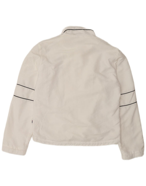 Fila ženska gornja jakna trenirke UK 16 veliki bijeli poliester