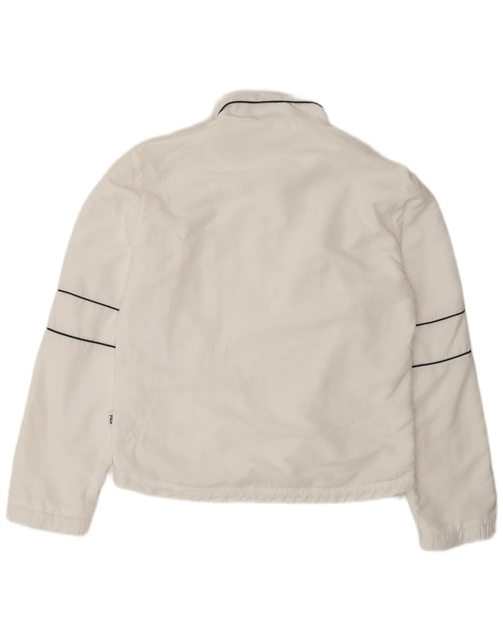 Fila ženska gornja jakna trenirke UK 16 veliki bijeli poliester