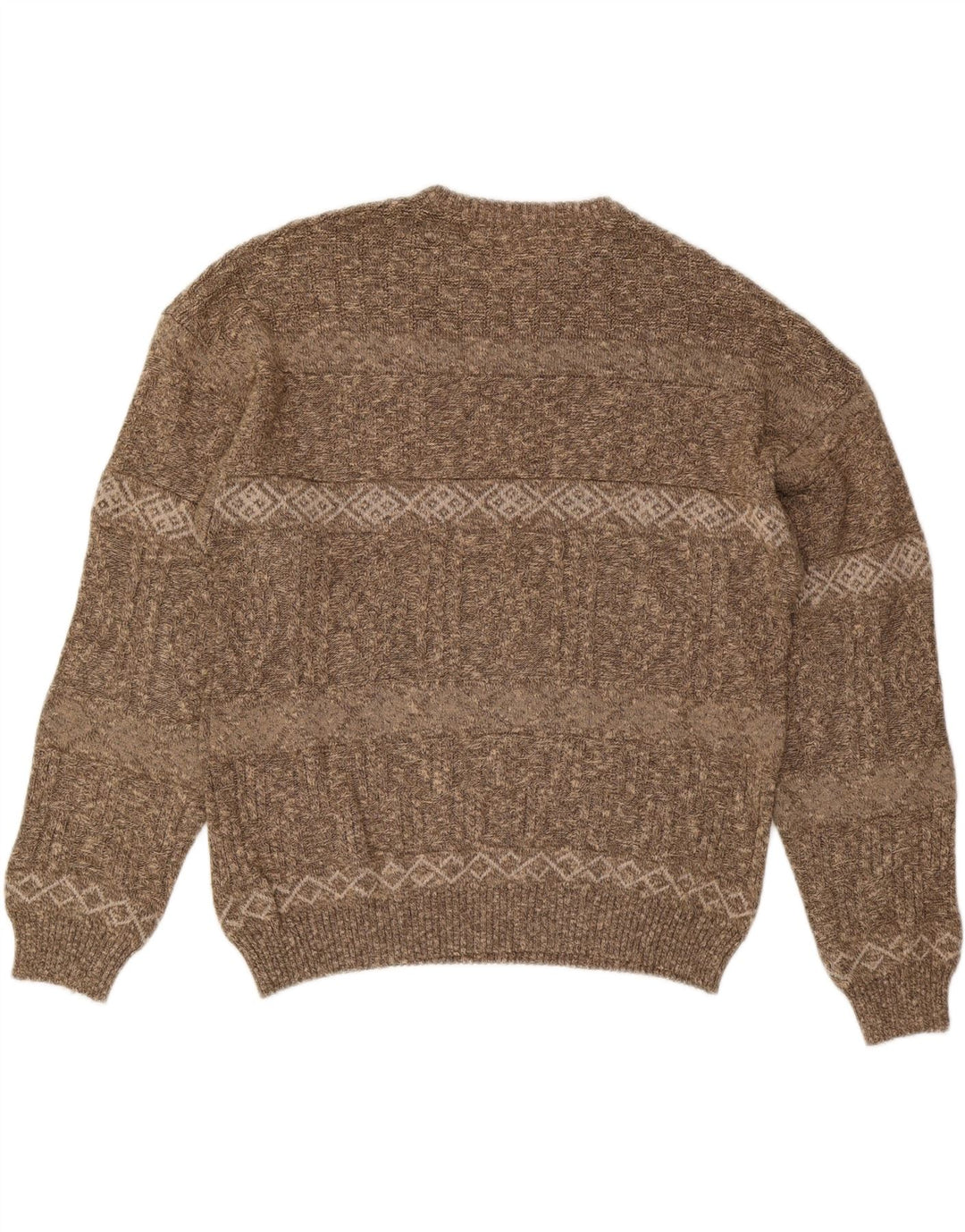 VINTAGE muški pulover s okruglim izrezom IT 56 2XL smeđe na pruge