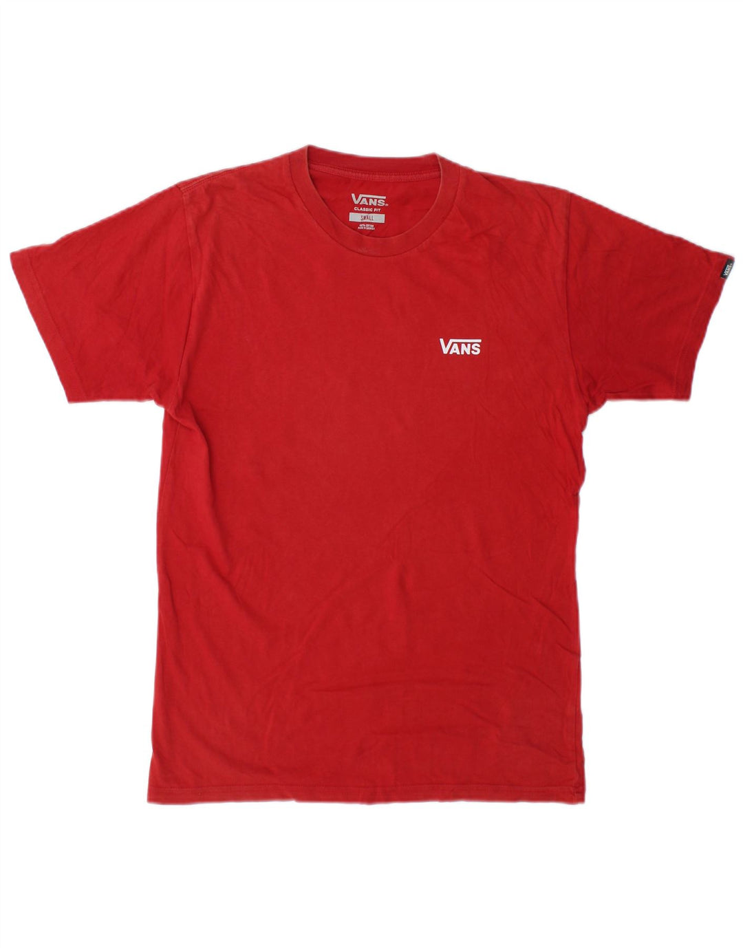 Vans muška majica klasičnog kroja mala, crvena pamučna