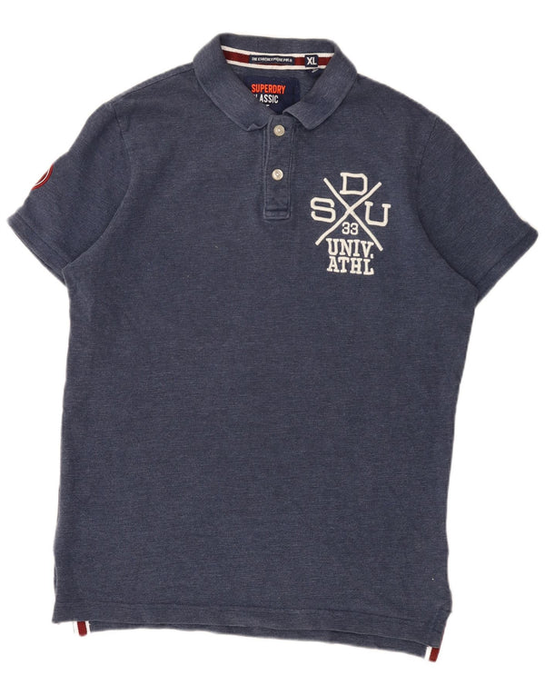 Superdry muška grafička polo majica XL tamnoplavi pamuk