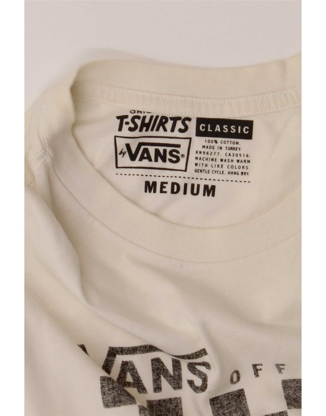 Vans muška majica kratkih rukava klasičnog kroja srednje bijelog pamuka