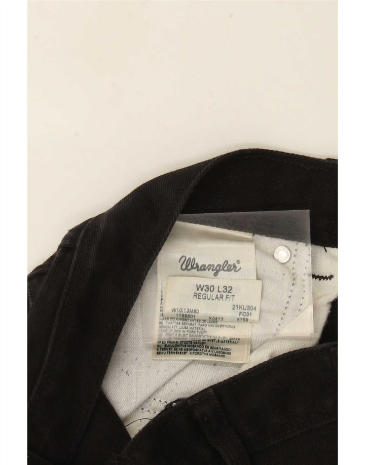 Wrangler muške ravne traperice W30 L32 crni pamuk