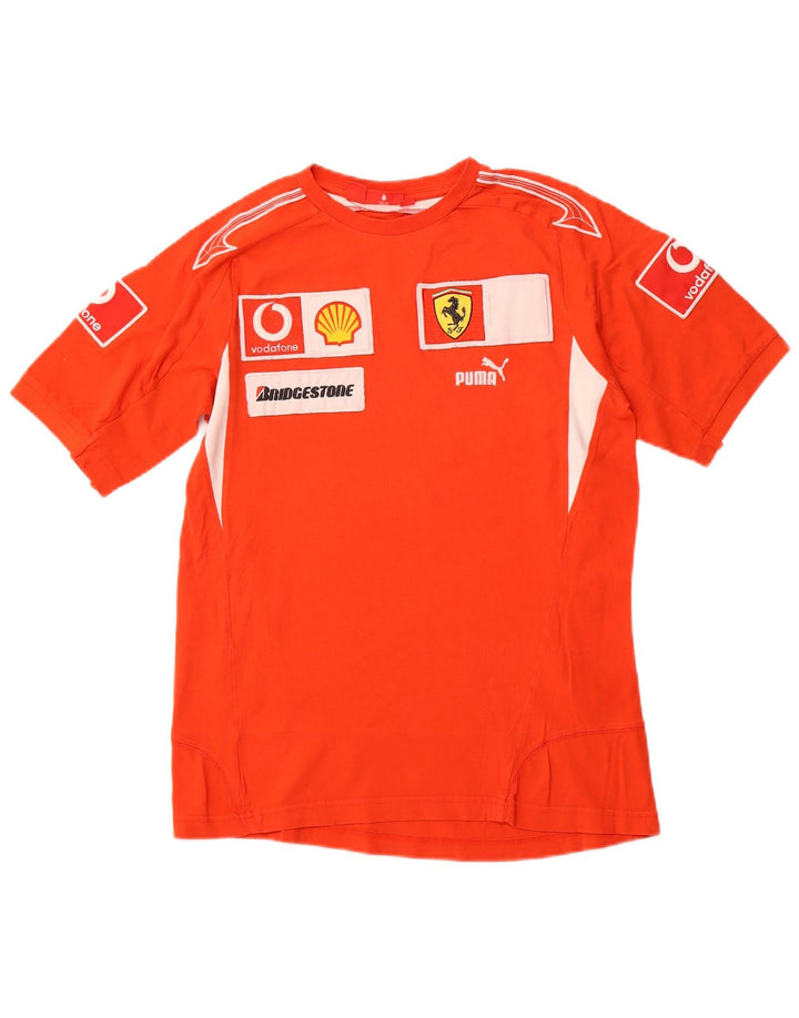 PUMA Muška majica kratkih rukava Ferrari Graphic T-Shirt Small Red Colourblock Pamuk