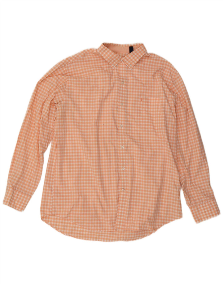 Izod muška košulja XL narančasta gingham pamuk