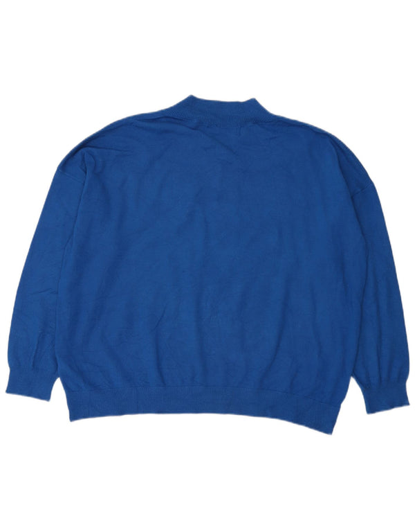 Marks & Spencer ženski veliki džemper s V-izrezom UK 16 Large Blue