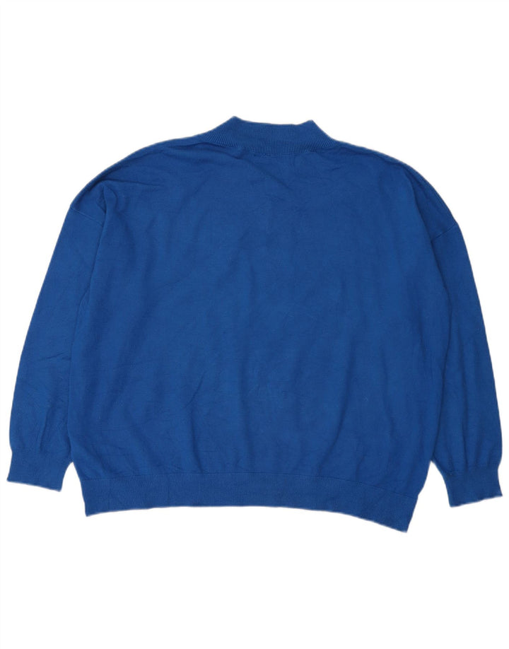 Marks & Spencer ženski veliki džemper s V-izrezom UK 16 Large Blue