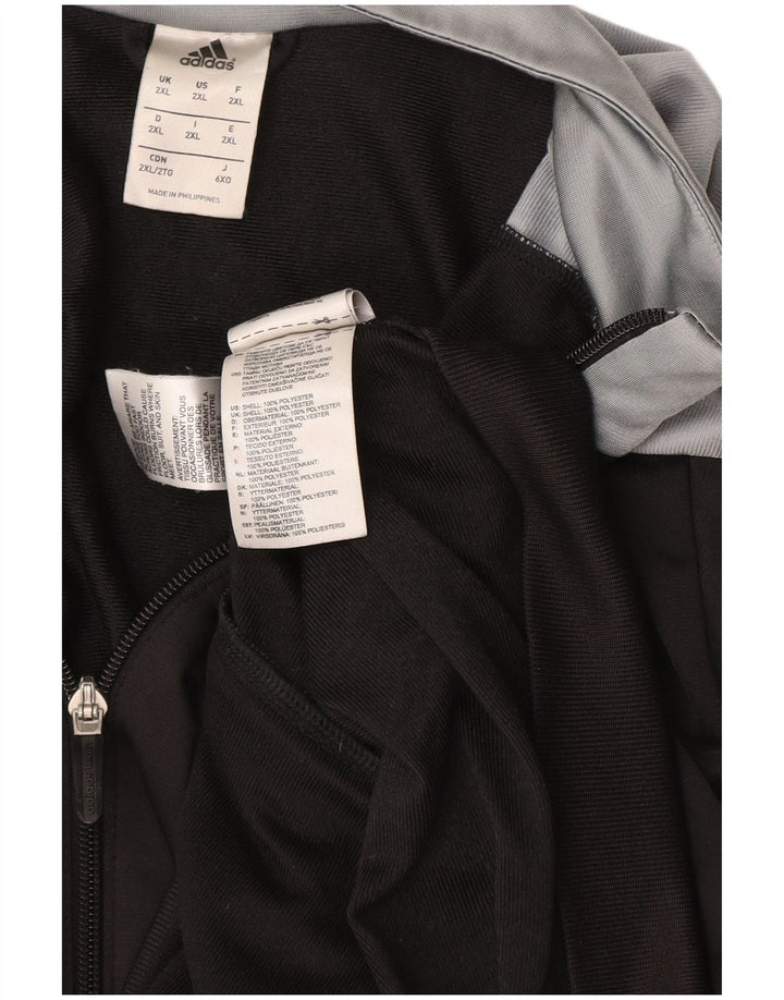 Adidas muška trenirka gornja jakna 2XL crni poliester u boji