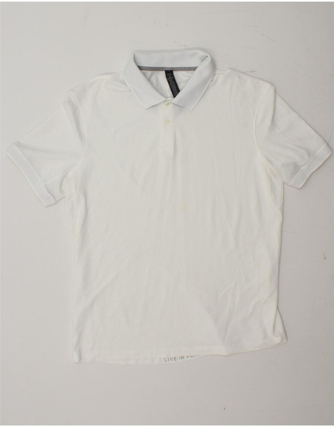 LULULEMON muška polo majica XL bijeli pamuk