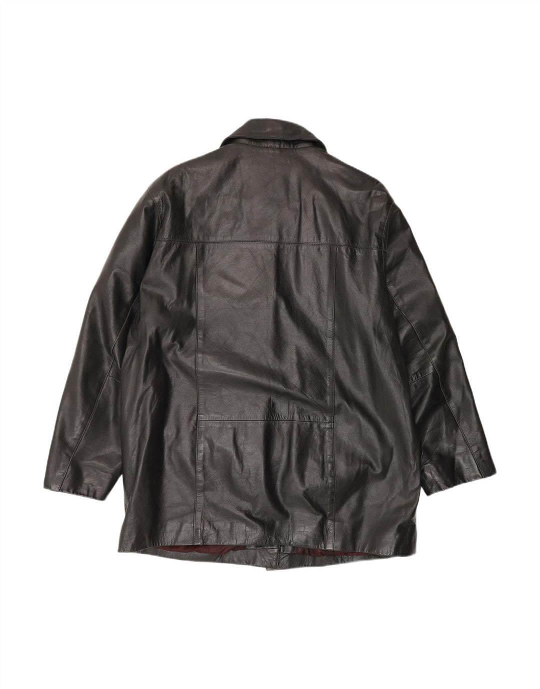 CAPELLE Womens Leather Jacket UK 14 Medium Black Leather
