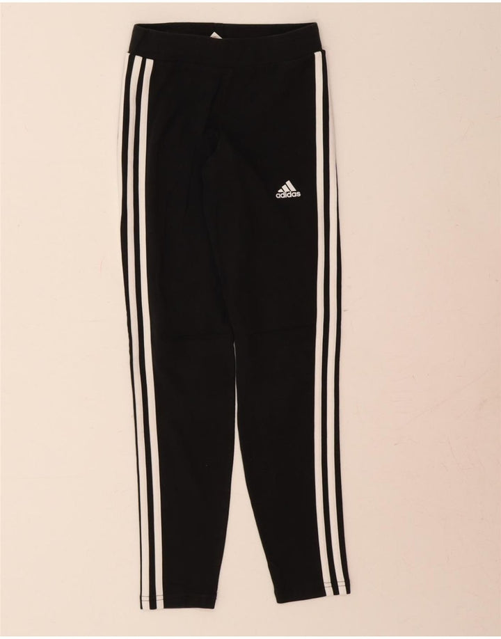 ADIDAS Girls Leggings 11-12 Years  Black Vintage Adidas and Second-Hand Adidas from Messina Hembry 