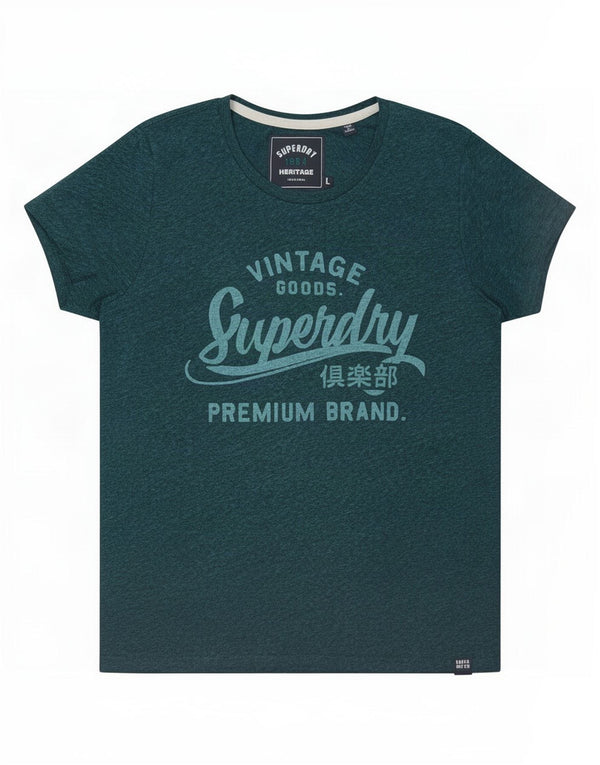 Superdry ženska majica kratkih rukava s grafičkim motivima UK 14 Veliki zeleni flekasti poliester