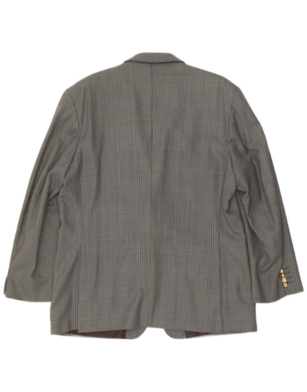 Burberrys muška jakna sa 2 gumba UK 40 Large Grey Houndstooth Wool