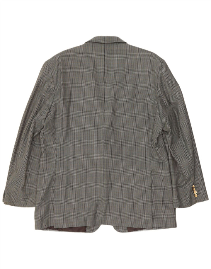 Burberrys muška jakna sa 2 gumba UK 40 Large Grey Houndstooth Wool