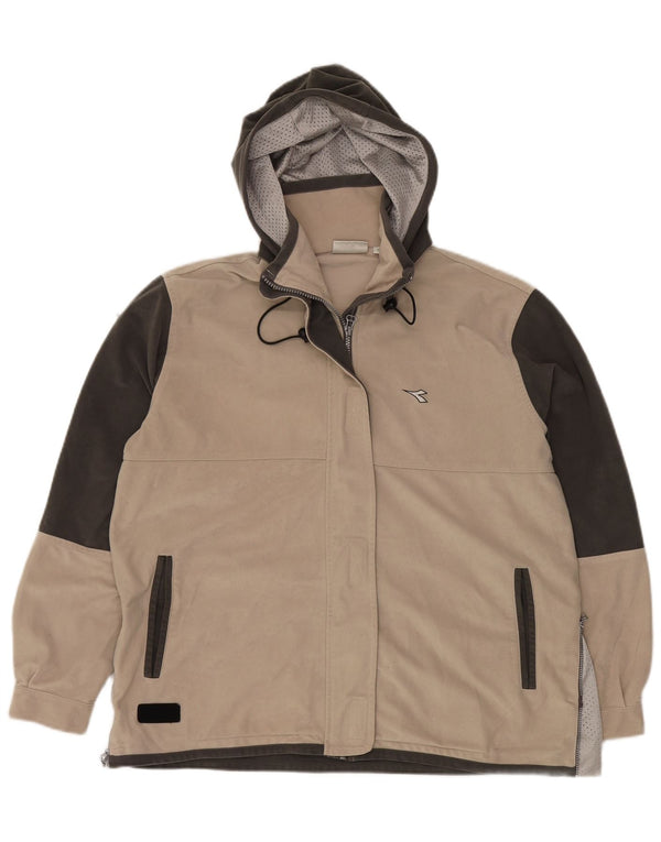 DIADORA Ženska prevelika gornja jakna trenirke UK 14 srednje bež boje