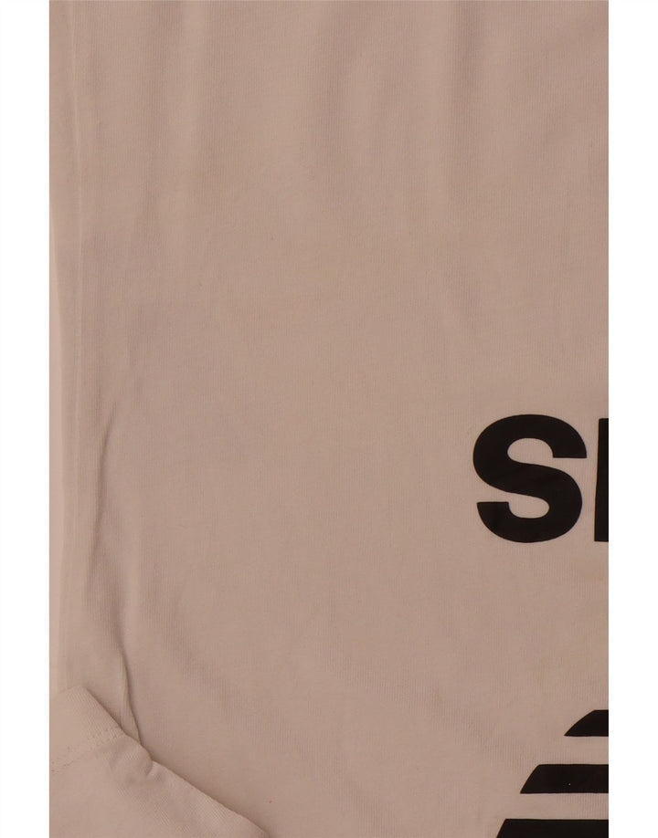 ADIDAS Ženska grafička majica kratkih rukava UK 10, mali bijeli pamuk