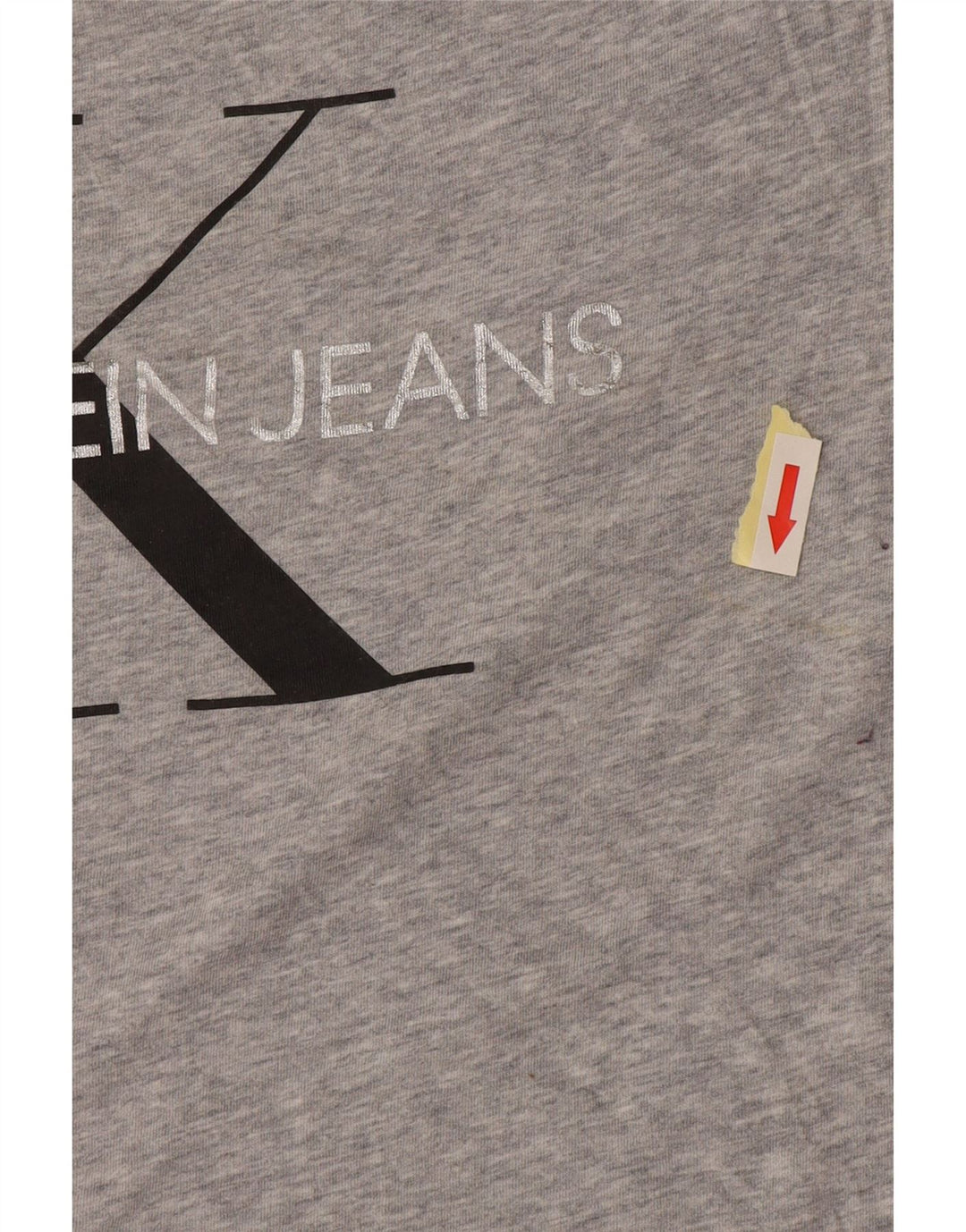 Calvin Klein Ženska grafička majica kratkih rukava UK 18 XL sivi pamuk