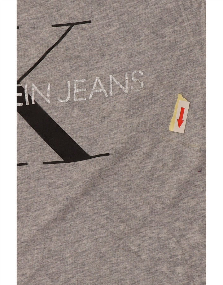 Calvin Klein Ženska grafička majica kratkih rukava UK 18 XL sivi pamuk