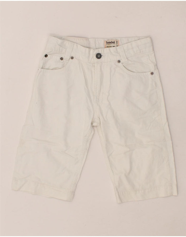 TIMBERLAND Boys Bermuda Shorts 9-10 Years W26 White Cotton Vintage Timberland and Second-Hand Timberland from Messina Hembry 