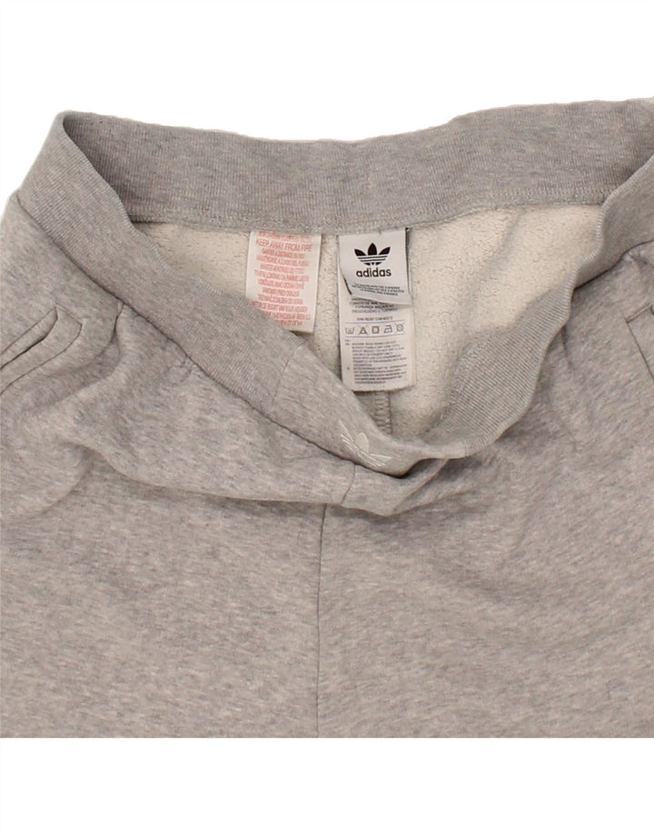 ADIDAS Womens Graphic Sport Shorts Medium  Grey Cotton Vintage Adidas and Second-Hand Adidas from Messina Hembry 