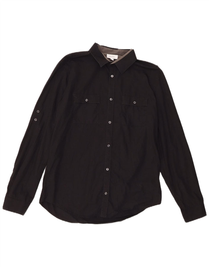 Calvin Klein muška košulja Srednje crni pamuk