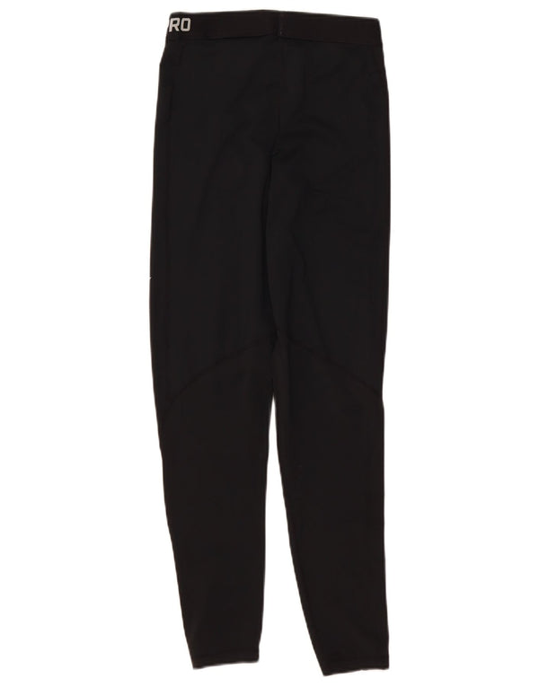 Nike Ženske Dri Fit Graphic Leggings UK 12 Srednje crni poliester