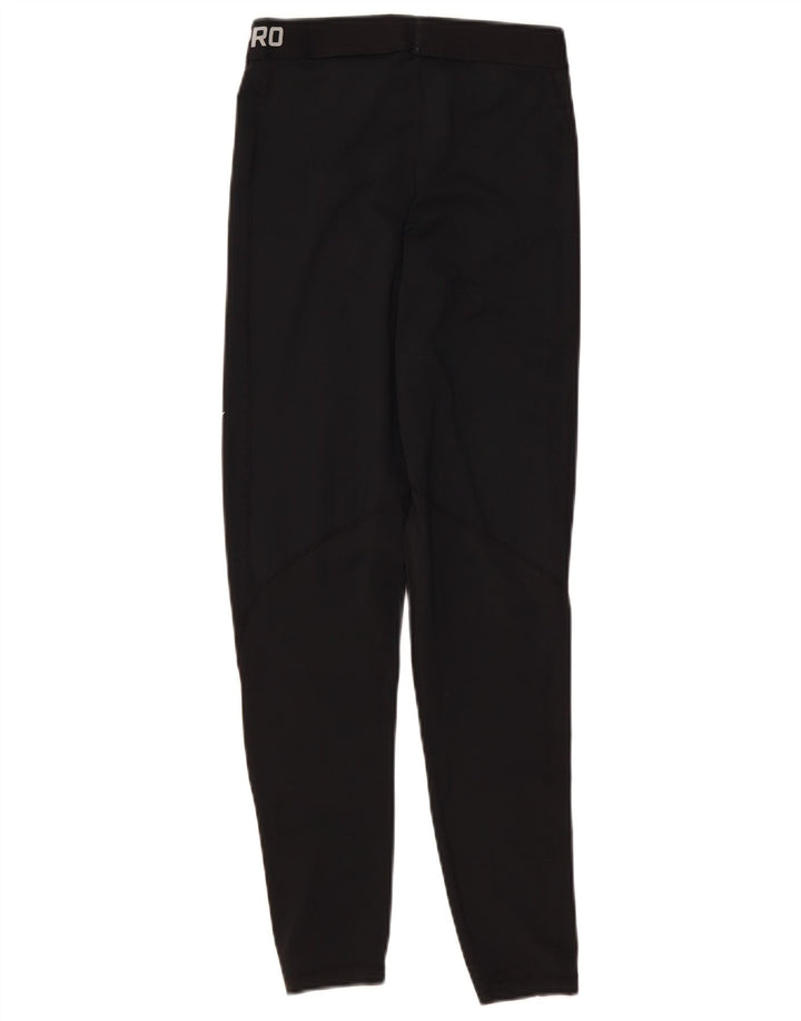 Nike Ženske Dri Fit Graphic Leggings UK 12 Srednje crni poliester