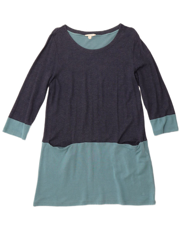 WHITE STUFF Ženska haljina A-kroja UK 16 Veliki tamnoplavi blok boja